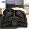 Bird and Sword Pattern Bedding Quilt Set  Home Decoration  Gift (1 * duvet cover + 2 * pillowcase  without core)