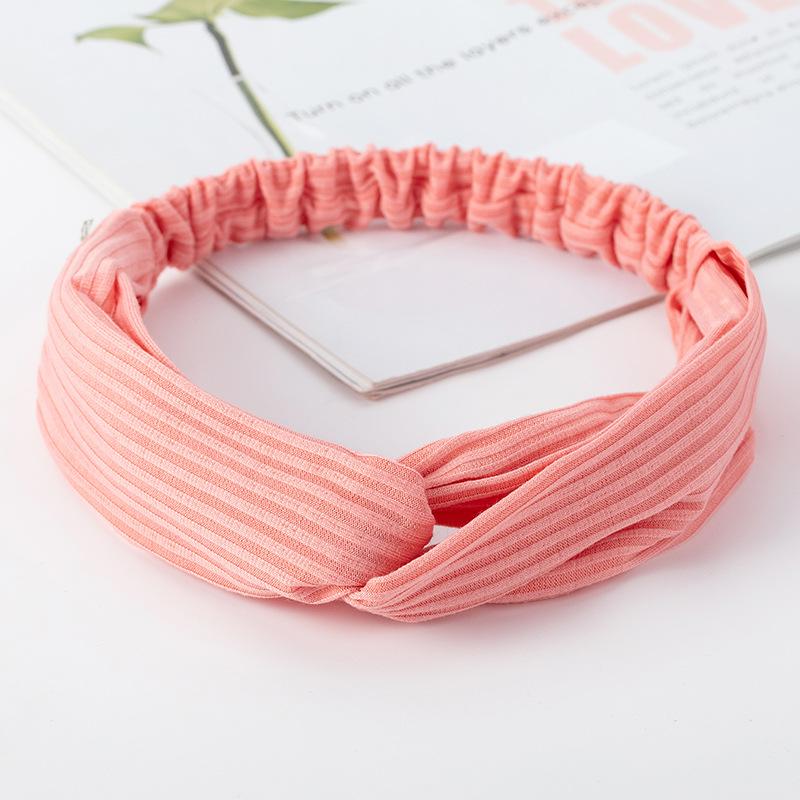 

Headbands For Women Twist Knotted Women Head Bands Boho Stretchy Hair Bands Non Slip For Girls Criss Cross Turban Plain Headwrap Yoga Workout Vintage 1pcs розовый