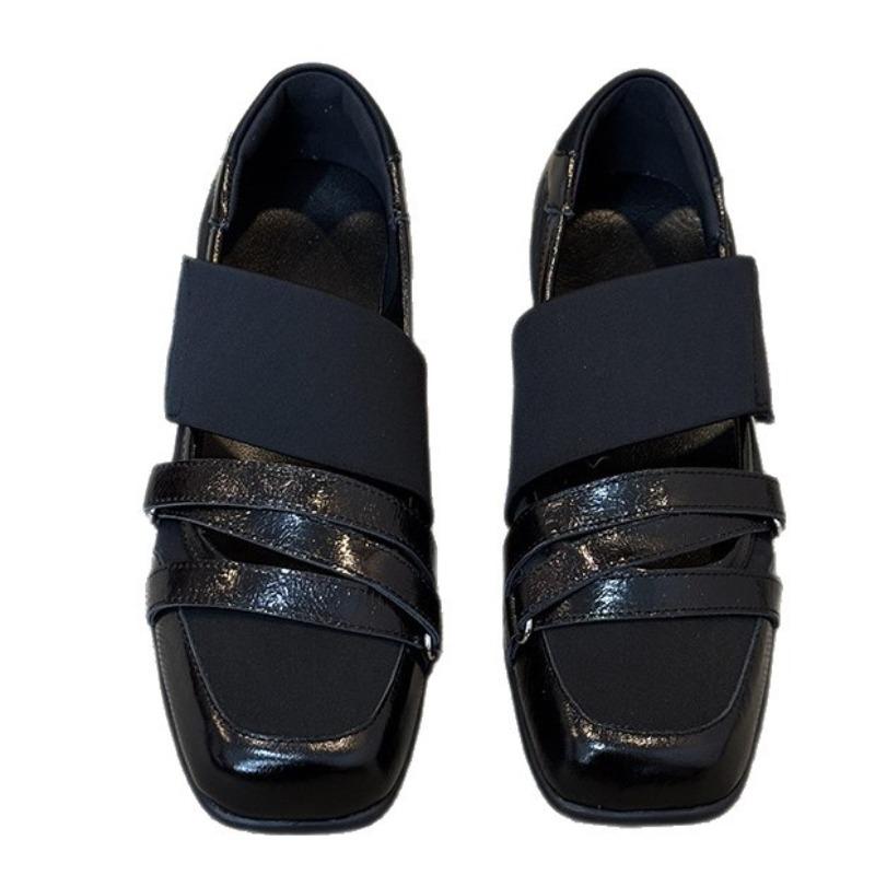 Leisure Single Shoes with Square Toe, Anti-slip Soft Sole, Women's Low-cut Single Shoes