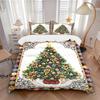 3pcs Christmas Tree with Star Beaded Holiday Bedding Set Includes One Quilt Cover and Two Pillowcases (No Core) - Festive Decorative Bedding for Bedro
