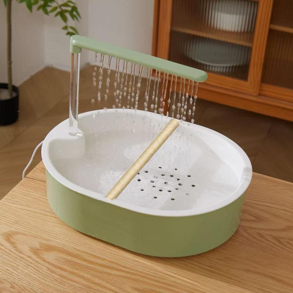 Banheira Automática para Papagaio Banho para Pássaros Chuveiro com Água Circulante Chuveiro de Circulação para Papagaio Banheira para Pássaros de Estimação Banheira de Limpeza para Pássaros