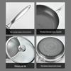 36cm 201 Stainless Steel Frying Pan