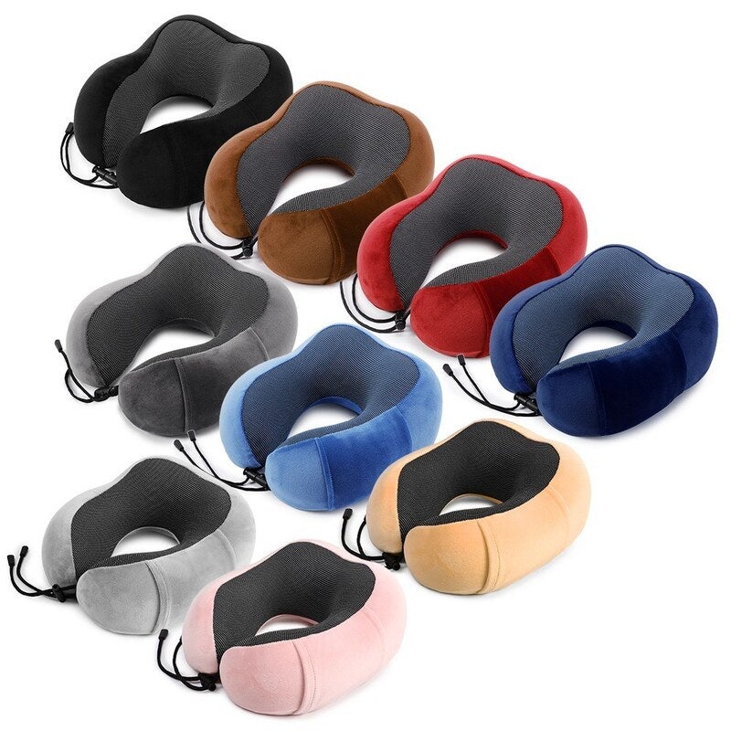 Pillows Travel Pillow Memory Foam Neck Red