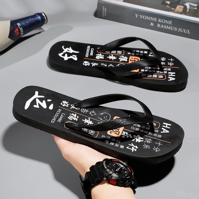 Flip-flops herre sommer sklisikre utendørs klypesko sandaler flate strandsko sjøside klype herre tide