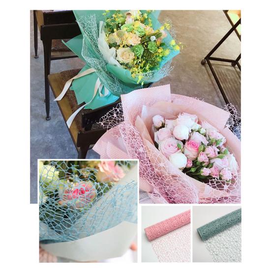 Flower Wrapping Paper Jacquard Hollow Net Wrapper For Bouquet Packaging Flower Packaging