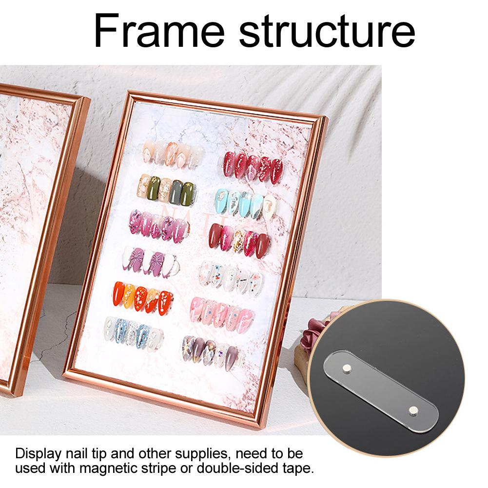 Nail Art Color Chart Display Board Stand Nail Tip Gel Polish Color Display Card Frame