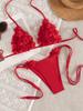 2026 European & American Halter Red Triangle Bikini - Women's Sexy Strappy Swimwear