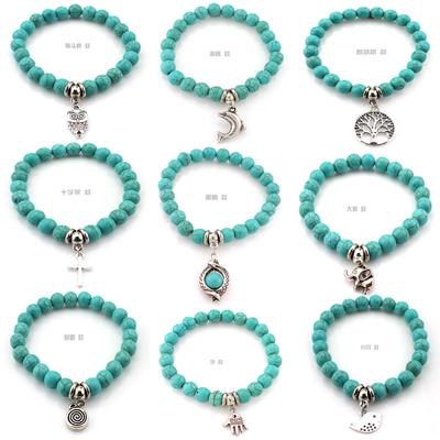 1Pcs Fashion Turquoise Bracelet Bohemian Turquoise Bead Bracelet
