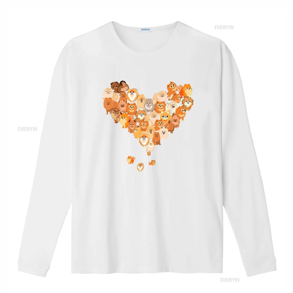 Pomeranian T Shirt For Dog Lovers s Heart Lover vintage Washed Versatile fashion graphic designer clothes Top For Everyday Wear