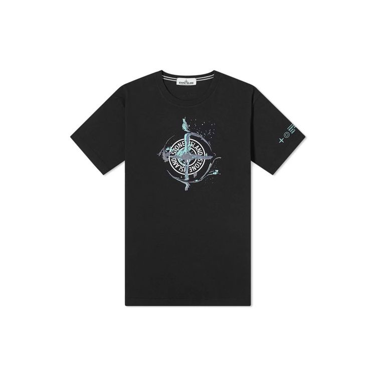 Stone Island Marble One T-Shirt Black Men Tops 74152NS83-V0029