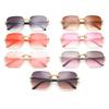 Luxury Rimless Sunglasses Mens Women Stylish Y2K Sun Glasses Frameless Driving Travelling Shades UV400