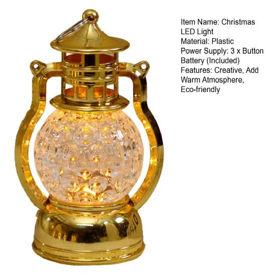 LED Christmas Night Lamp Flame-Free Warm Glow Creative Honeycomb Design Retro Night Light for Home Room Decor