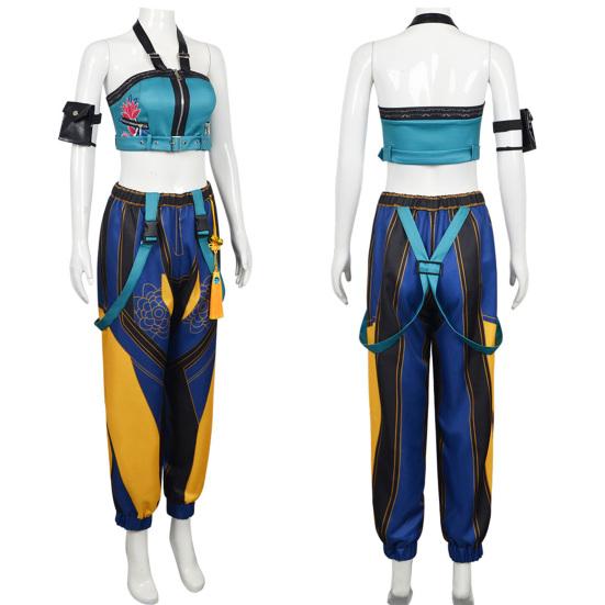 Anime Demon Hunters Costume Set Rumi Inspired Cosplay Outfit Korean Style Dress-up Uniform for Girls Halloween Comic Party