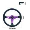 Volante da Corsa in PVC da 14 Pollici, 350mm con Finitura a Grana di Litchi, Montaggio Universale