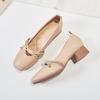 2025 Spring and Autumn New Medium Heel Early Autumn Autumn Shoes Late Evening Gentle Women's Shoes Mary Jane Grandma Shoes