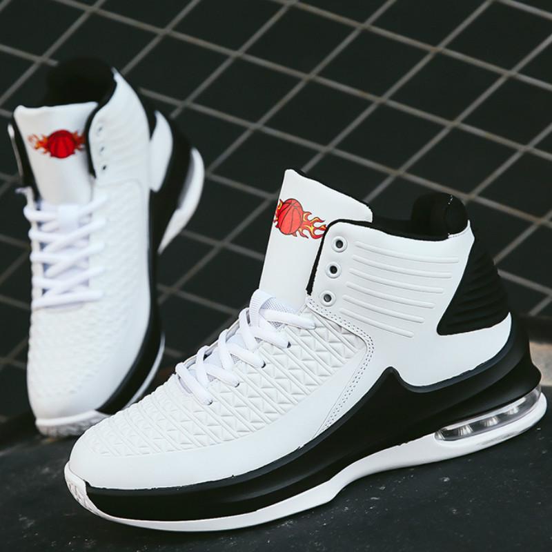 Buy Leather Hightop Air Cushion Basketball Shoes Men's Shoes, Nonslip