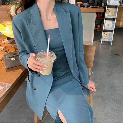 Two Piece Women Outfit with A High Professional Wear and Temperament Goddess Fan Suit