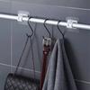 2-12PCS Adjustable Curtain Rod Clip Self Adhesive Clamp Hook Curtain Rod Holder Wall Bracket Holder Nail-Free Wall Hanging Clip
