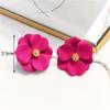 2024 New Rose Red Flower Hanging Earrings for Women Love Heart Blooming Florals Cute Lovely Female Ear Zircon Brincos New