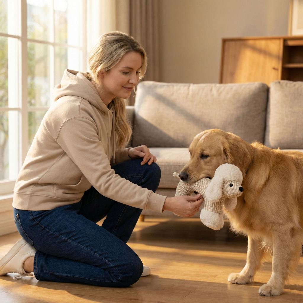 Indestructible Dog Toys, Interactive Dogs Toy Chew Toy, Indestructible Squeaky Dog Toys, Soft Plush Animal Playthings For Playing Trainin