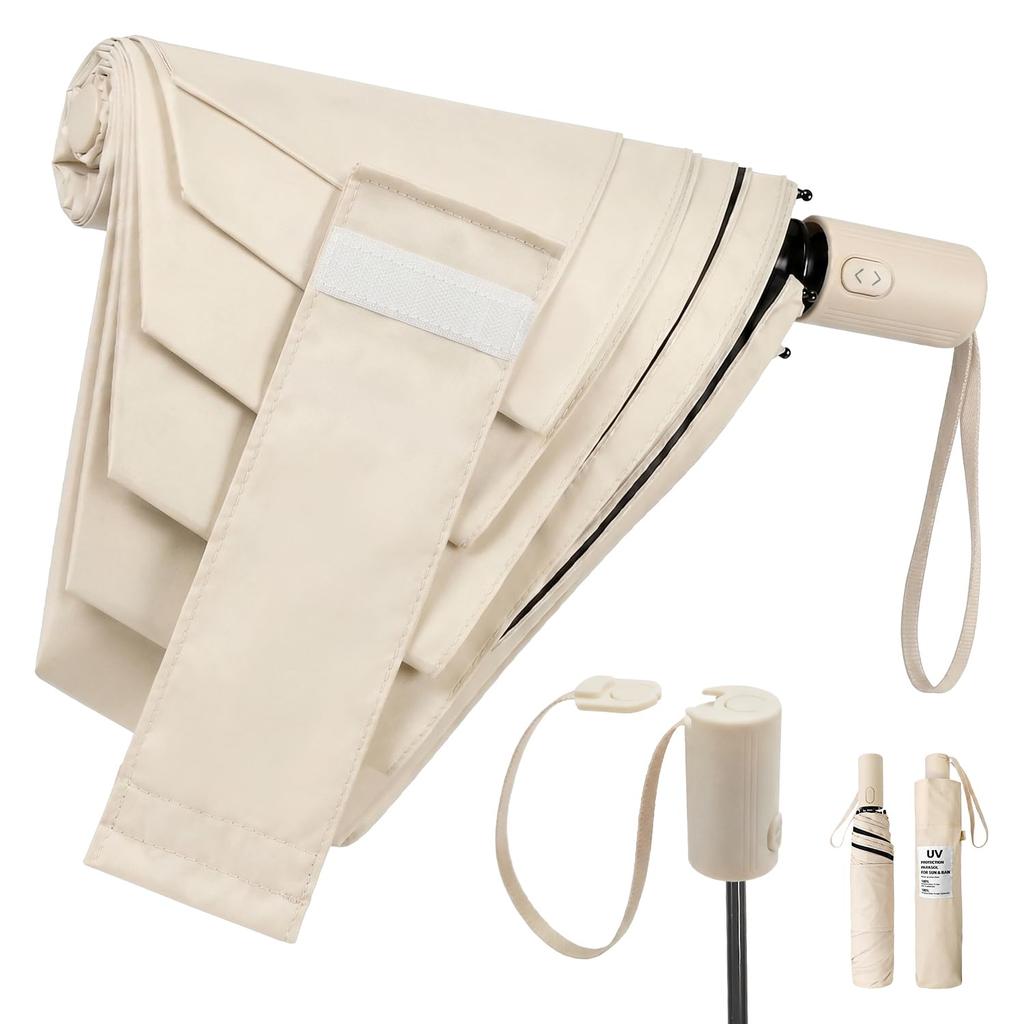Parasol Uniquely Designed Folding Automatic Opening and UV Complete Sun Suitable for Sunny and Rainy Day Gift [3-Second Folding, Strap, Step-by-Step