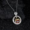 Vintage Multi-Colored Gemstone Necklace S925 Sterling Silver Inlaid With Natural Topaz Garnet Collarbone Chain Accessories For Women