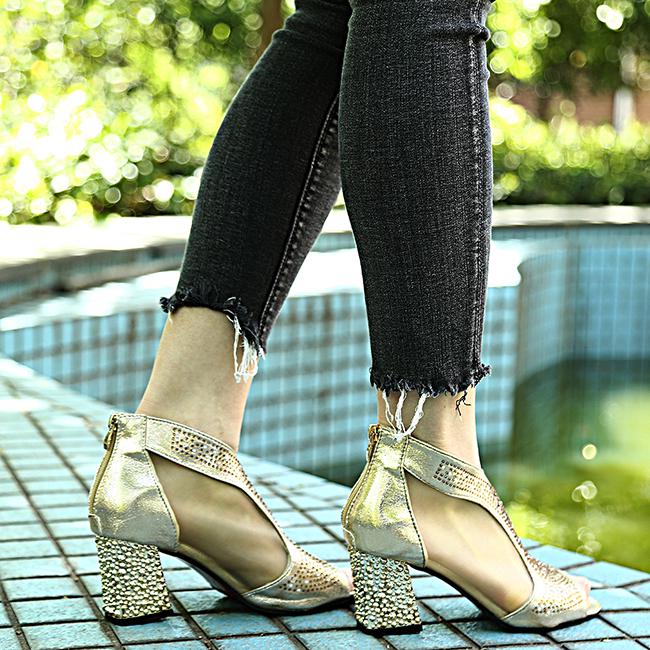 Zapatos de mujer sandalias Bling alta talones diamante verano Plaza talón  boda zapatos cuero Sandalia Mujer comprar a buen precio — entrega gratuita,  reseñas reales con fotos — Joom