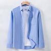 Men's Hard-wearing Comfortable 100% Cotton Long Sleeve Dress Shirt with Pocket, Spring Autumn Casual Oxford Button-Down Shirts
