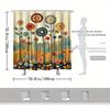 Shower Curtain: Colorful Abstract Flowers and Leaves for a Vibrant and Artistic Bathroom Decor