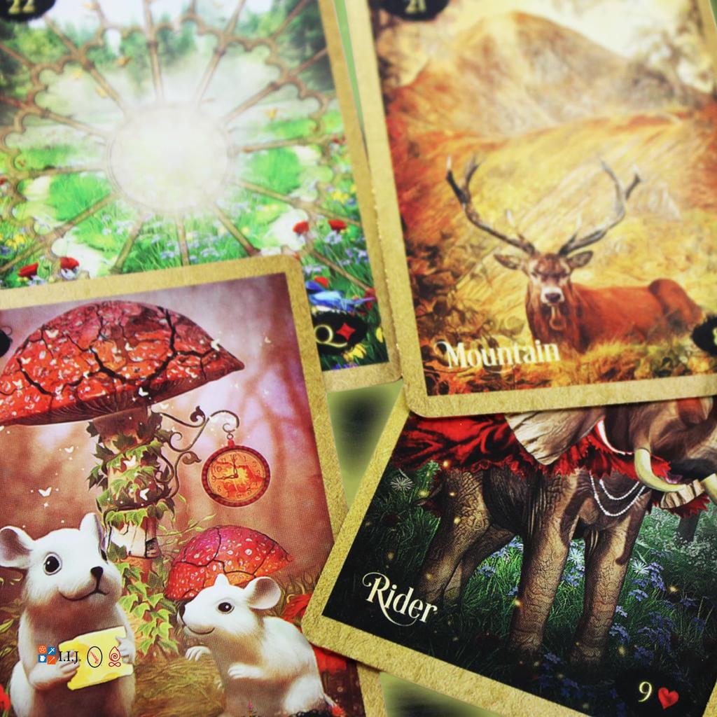 I.I.J Lenormand Cards, Lenormand of Enchantment, Oracle Cards, Fortune Telling, Japanese Instruction Manual Included, Authentic