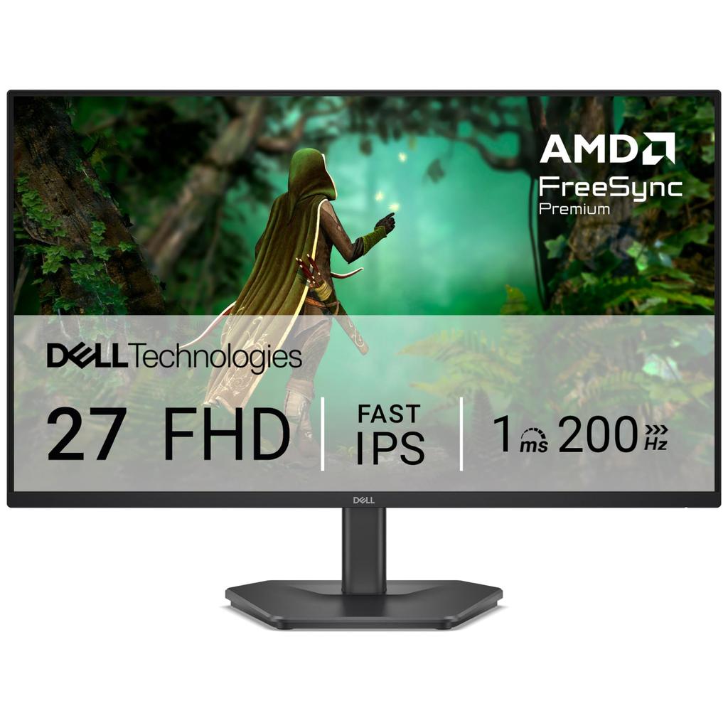 Dell SE2725HG Gaming Monitor x HDMI x 27-inch (3-Year Warranty/FHD/Fast IPS, Anti-Glare/DP1.4 1, 2/FreeSync Premium/sRGB 99%/Tilt/1ms, 200Hz)