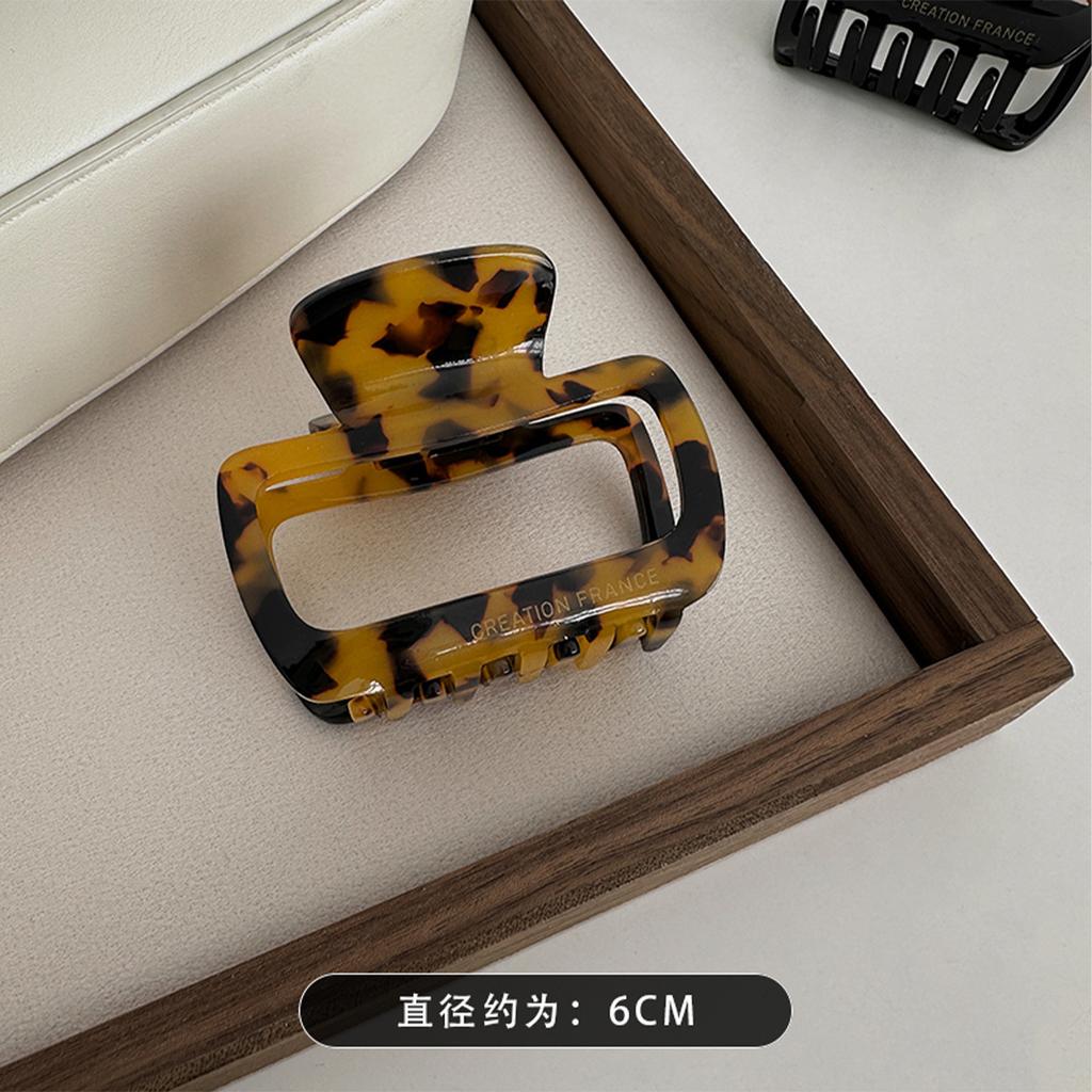 Acetate leopard print floral small grab clip female spring and summer back head hairpin shark clip hairpin