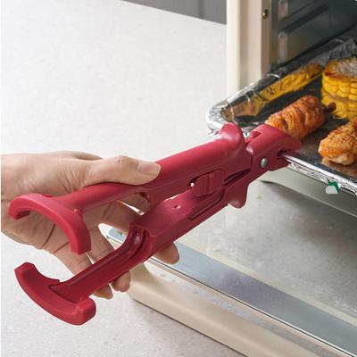 Hot Plate Gripper Tongs Anti-Scald Clip For Plates Non-Slip Heat Insulation Pot Holder Clamp For Baking Cooking 2-in-1 Hot Bowl