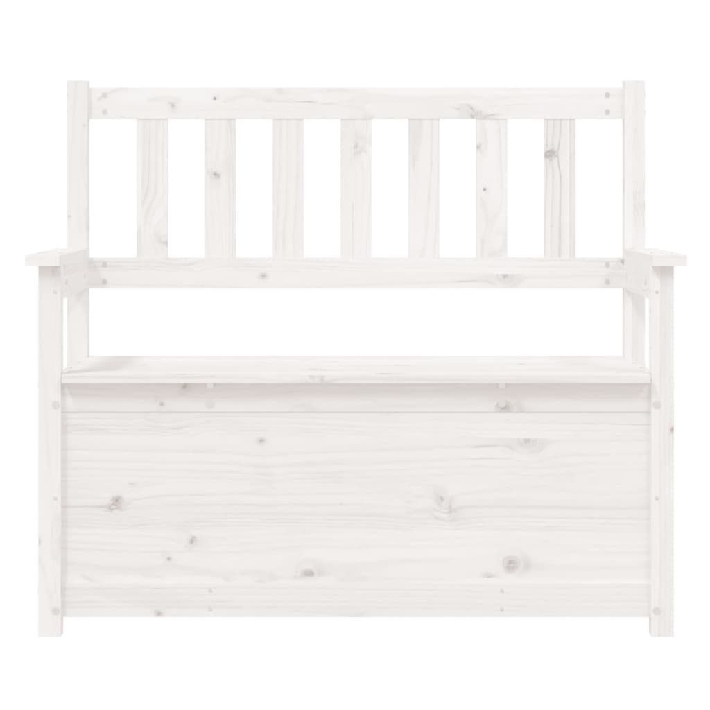 Vidaxl Banco, Blanco, 112,5X51,5X96,5 Cm, Madera Maciza de Pino
