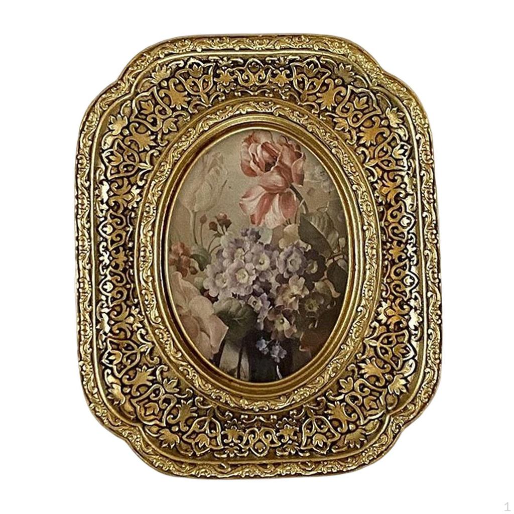 Antique Style Baroque Photo Frame Tabletop Wall Hanging Display Holder Picture for Wedding