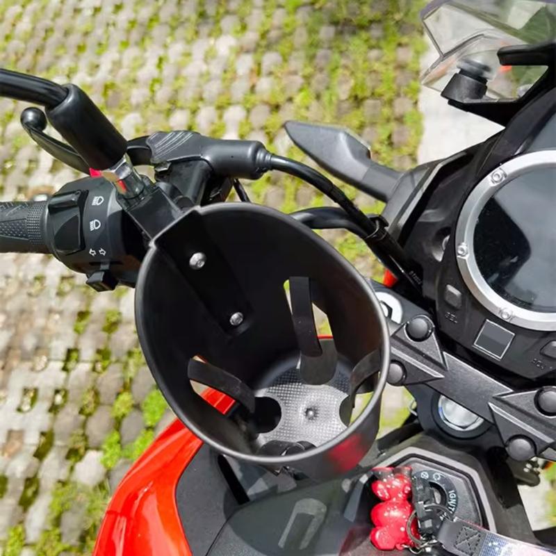 Motorcycle Scooter Cup Holder with Strong Stability & Quick Release Function Adjustable Width Cup Mount Simple Installs