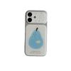 Blue Pear Silicone Case for iPhone 16 Pro Max with Double Electroplated Window