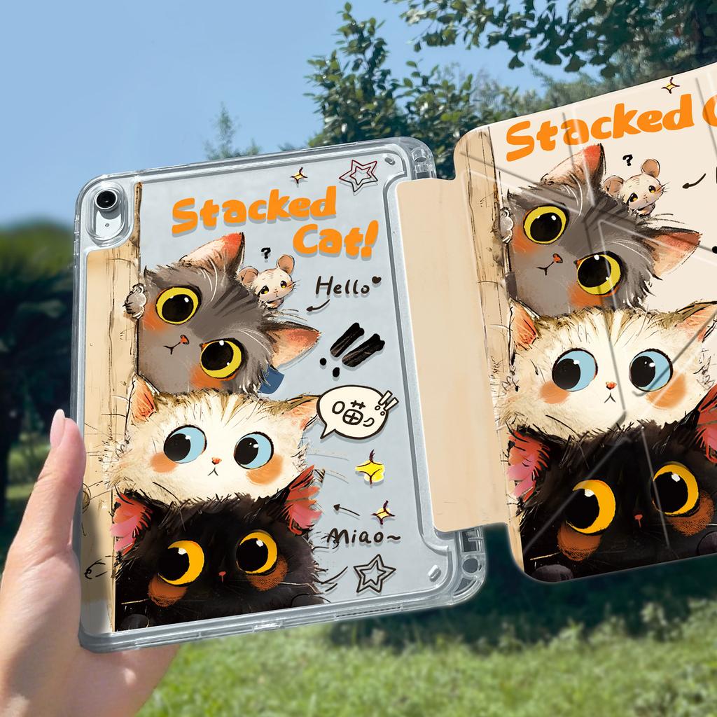 Fox rabbit flat protective cover for ipadair8/7 shell pro acrylic 3y fold 11th generation 13 inches