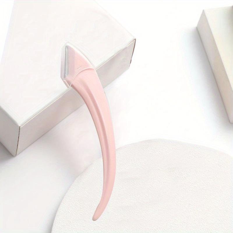 2pcs Crescent Eyebrow Trimmer+ 1pc Pink Eyebrow Scissors+ 1pc Pink Folding Eyebrow Trimmer, Pink Eyebrow with Built-in Comb, Create Eyebrows