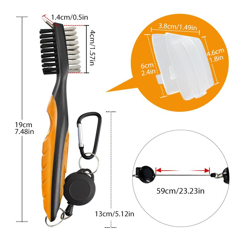Golf Club Cleaner Golf Cleaning Brush With Carabiner Groove Sharpener Cleaner Multi Style Golf Sports Accessories Drop Ship 5