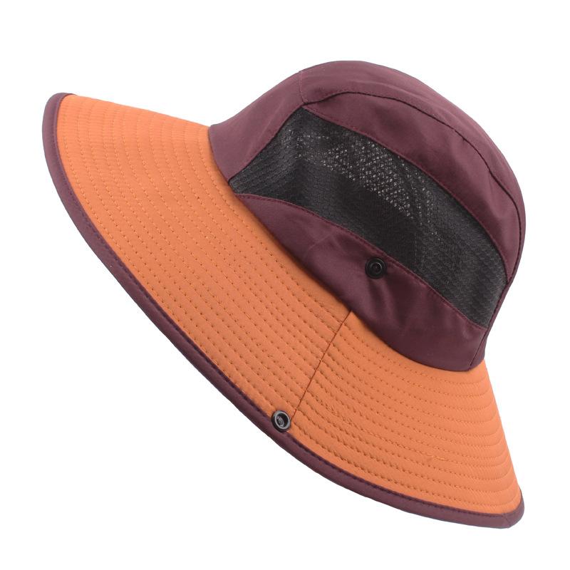 Outdoor Hat Breathable Milliner Sunshade Couple Bucket Hat Foldable Sun Hat Travel Mountaineering Travel Sun Hat