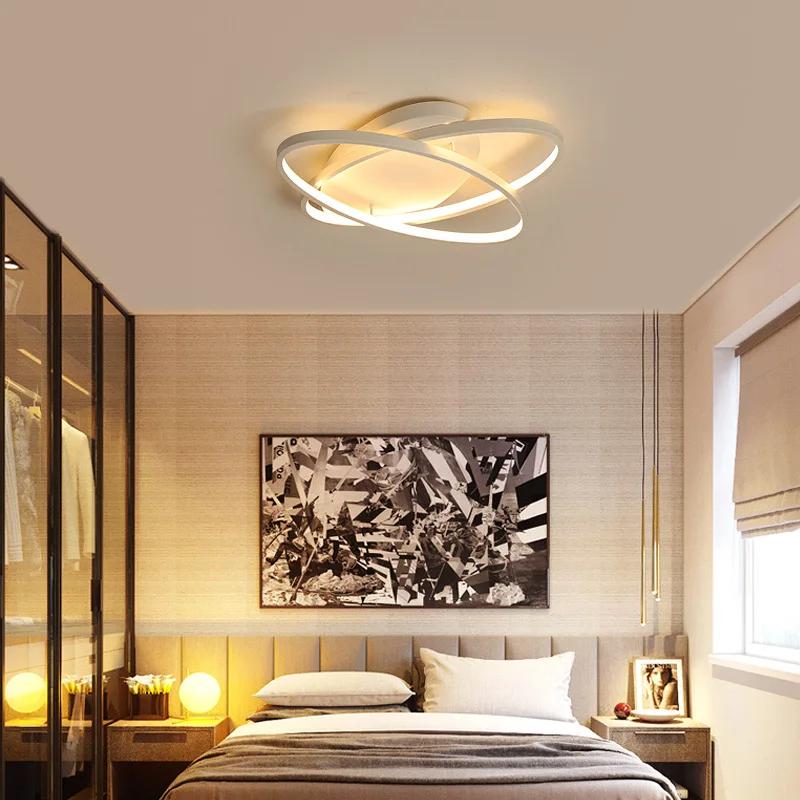 New Creative Rings Modern Led Ceiling Light For Living Room Bedroom 48w/70w/85w Home Indoor Led Ceiling Light Fixture AC90V-260V