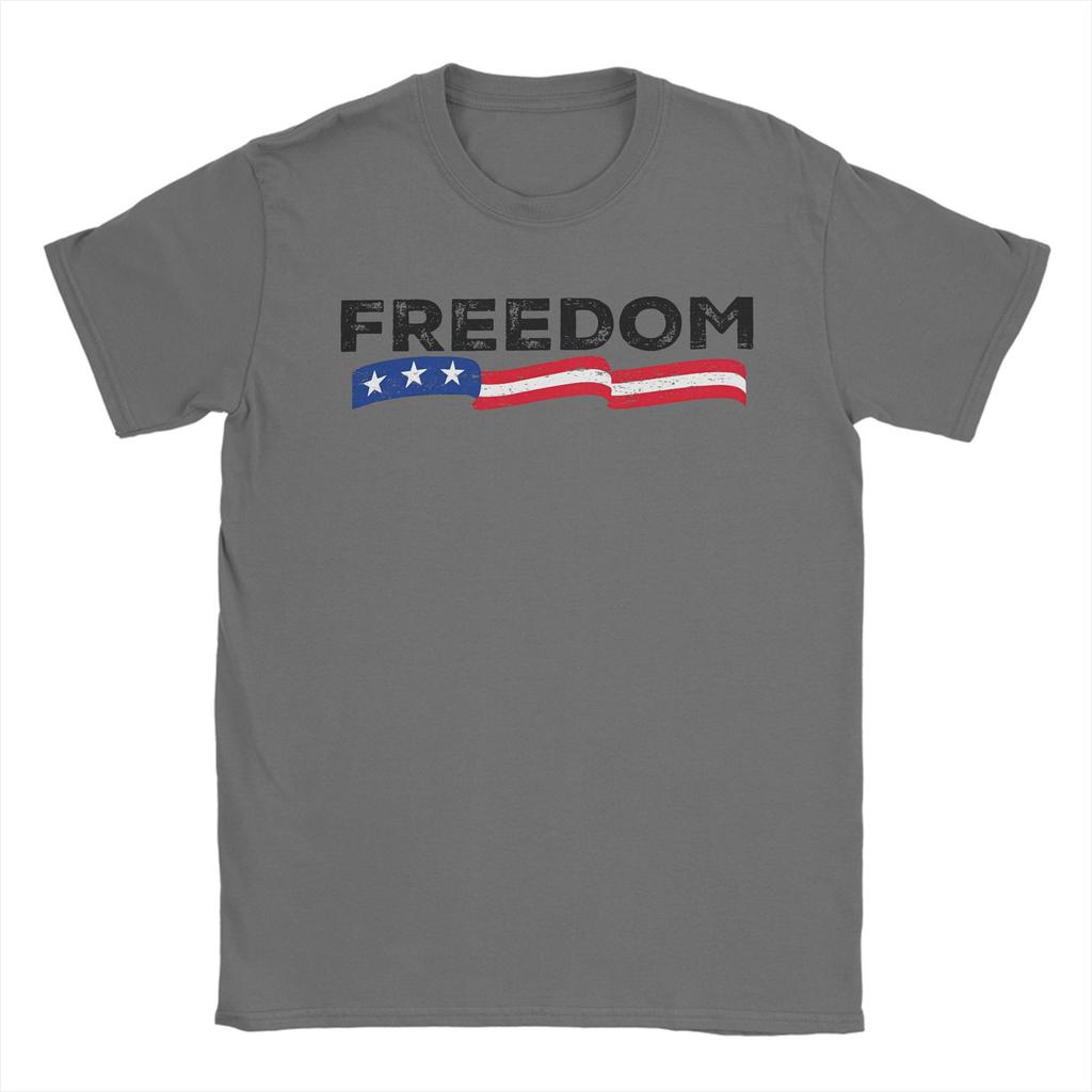 Freedom Turning Point USA T-Shirt Summer Hip Hop T-Shirts Man Pure Cotton O Neck Oversized Clothing Short-Sleeved Classic Tshirt
