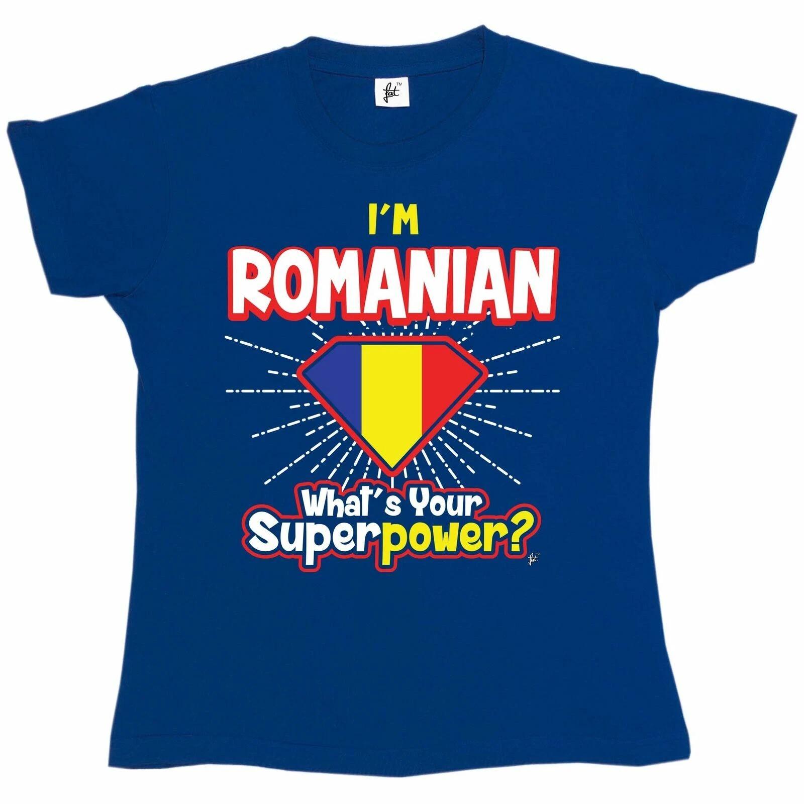 I m Romanian - What s Your Superpower? Womens Boyfriend Fit T-Shirt XXL