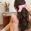 Elegant Fabric Hair Bow Hairpin for Women Girls Sweet Ribbon Hair Clips Black White Bow Top Clip Female Hair Accessories