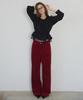 Hauseuobeupondeu Sheer Layering Long Sleeve Blouse_Black