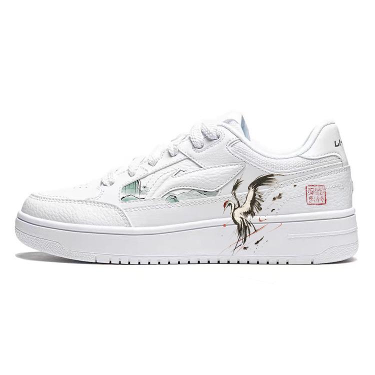 

Li Ning Tianji Slip Resistant, Abrasion Resistant, Height Increasing Low top Skateboard Shoes Women s White Black AGCU096-5(Team181-) 35