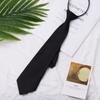 Smooth Black Clothing Accessories Narrow Neck Necktie Ties Tie