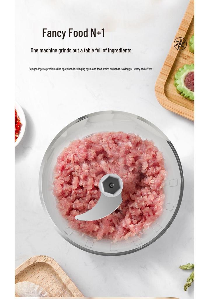 Electric Food Processor & Meat Grinder - Garlic Mincer, Masher, Stirrer, Paste Maker, Chopper for Baby Food.