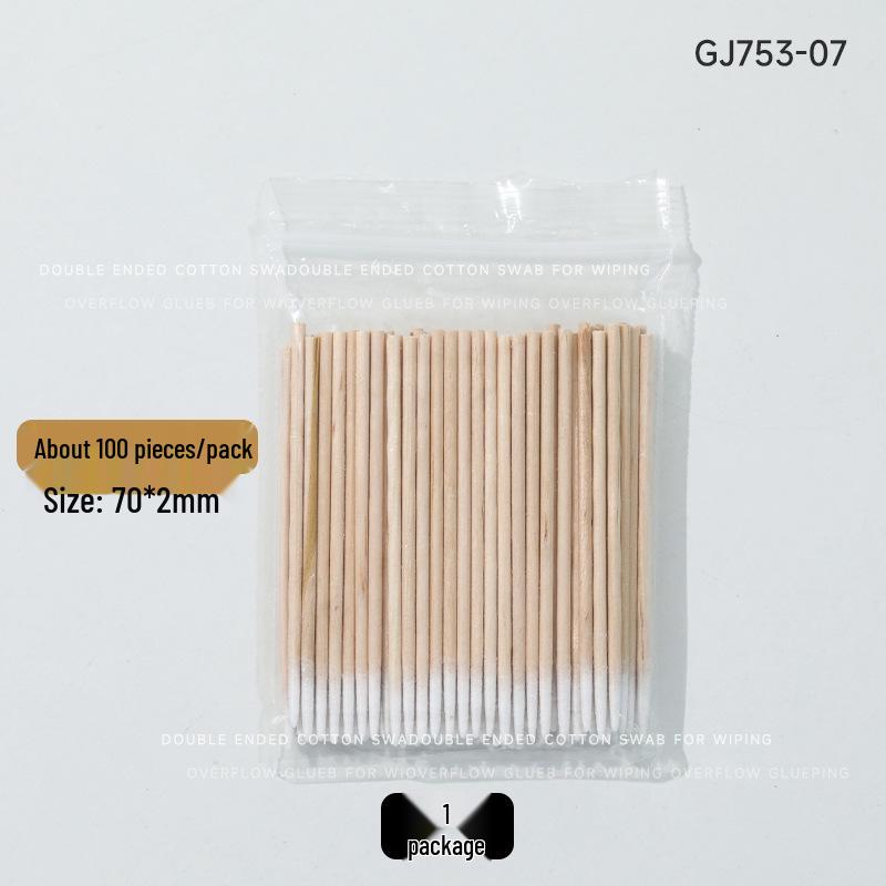 Double-headed Nail Art  Tattoo Cotton Swabs for Eyebrow and Nail Groove Cleaning
